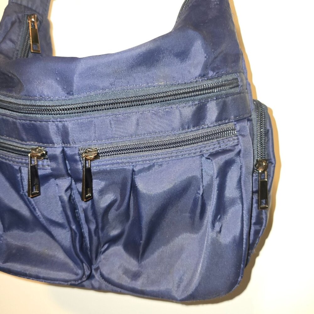 Vintage 90s Volganik Rock Multi Pocket Nylon Washable Travelers Crossbody Bag - Picture 5 of 9